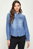 TENCEL TOP DENIM BLOUSE