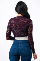 Long sleeve evening lace bolero