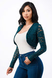 Long sleeve evening lace bolero