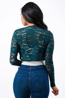 Long sleeve evening lace bolero