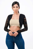 Long sleeve evening lace bolero