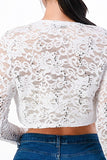 Long sleeve evening lace bolero