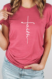 Faith Vertical Text Graphic Tee