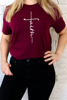 Faith Vertical Text Graphic Tee