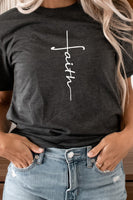 Faith Vertical Text Graphic Tee