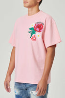 Flower Embroidered Puff Tee