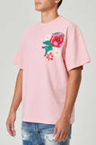 Flower Embroidered Puff Tee