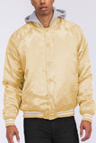 SATIN VARSITY BOMBER JACKET