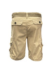 Mens Belted Cargo Shorts Pockets and Belt