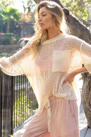 Oversized Fit See-through Pullover Cover up