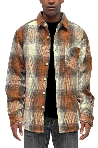 Mens Flannel Shirt Jacket Shacket