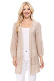 SS See Through Stitch Sweater Long Cardigan