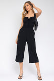 Sleeveless Drawstring Cropped Jumpsuit