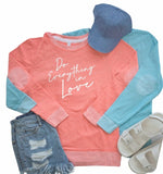 Do Everything in Love Crewneck Elbow Patch Crew