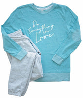 Do Everything in Love Crewneck Elbow Patch Crew