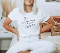 Do Everything in Love Crew Neck Softstyle  Graphic Tee