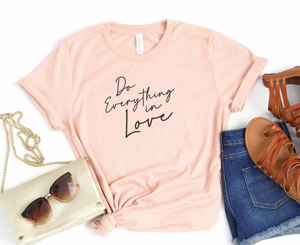 Do Everything in Love Crew Neck Softstyle  Graphic Tee