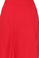 Paneled, A-line midi skirt with banded waist.