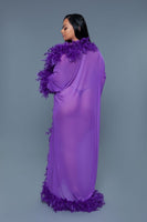 Glamour Boa Feather Trim Robe