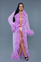 Glamour Boa Feather Trim Robe