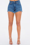 Nathalia High Rise Short in Dark Denim