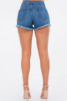 Nathalia High Rise Short in Dark Denim