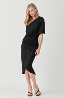 One Shoulder Drape Jersey Dress