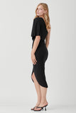 One Shoulder Drape Jersey Dress