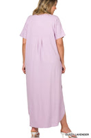 Plus Size Brushed DTY Short Sleeve Maxi Dress