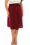 Plus size, solid, A-line, knee length skirt