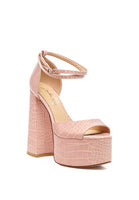 ALICE CROC PLATFORM HEELED SANDALS