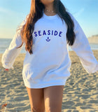 Seaside with Anchor CrewNeck Graphic Sweatshirt