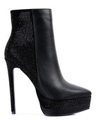 ENCANTO Diamante Set High Heeled Ankle Boot