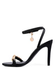 Mooning High Heeled Metal Chain Strap Sandals