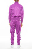 Striped Tape Front Pleat Track Suit Set