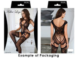 Criss Cross Detail Fishnet Dress with Thong