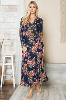 Floral Maxi Wrap Dress