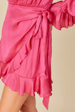 Tie Waist Ruffle Dress