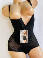 Floral Mesh Body shaper With Straps