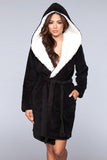 Janet Plush Fleece Color Block Robe