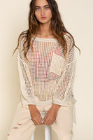 Oversized Fit See-through Pullover Cover up