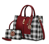 MKF Collection Yola Checkered Satchel bag by Mia k