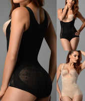 Plus Size Floral Mesh Body shaper wide Straps