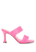 New Crush Quilted Straps Spool Heeled Sandals