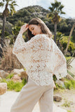 Crochet Floral Petal Kimono Wrap