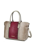 MKF Faux Crocodile-Embossed Duffle Bag by Mia K