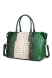 MKF Faux Crocodile-Embossed Duffle Bag by Mia K