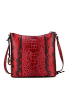 MKF Meline Crocodile and Snake Embossed Shoulder