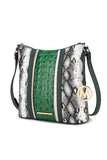 MKF Meline Crocodile and Snake Embossed Shoulder