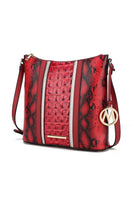 MKF Meline Crocodile and Snake Embossed Shoulder